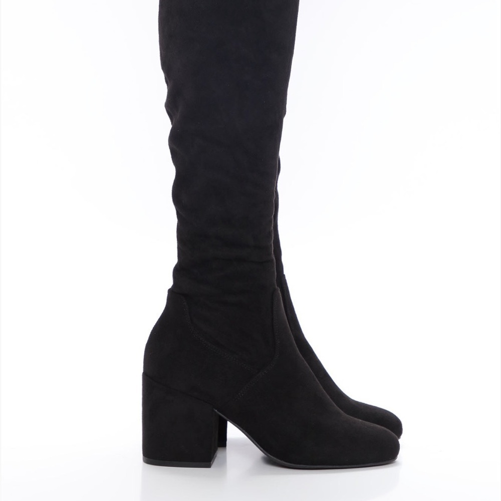 Fashion Nova Black Over-the-Knee Boots - Picture 4 of 16